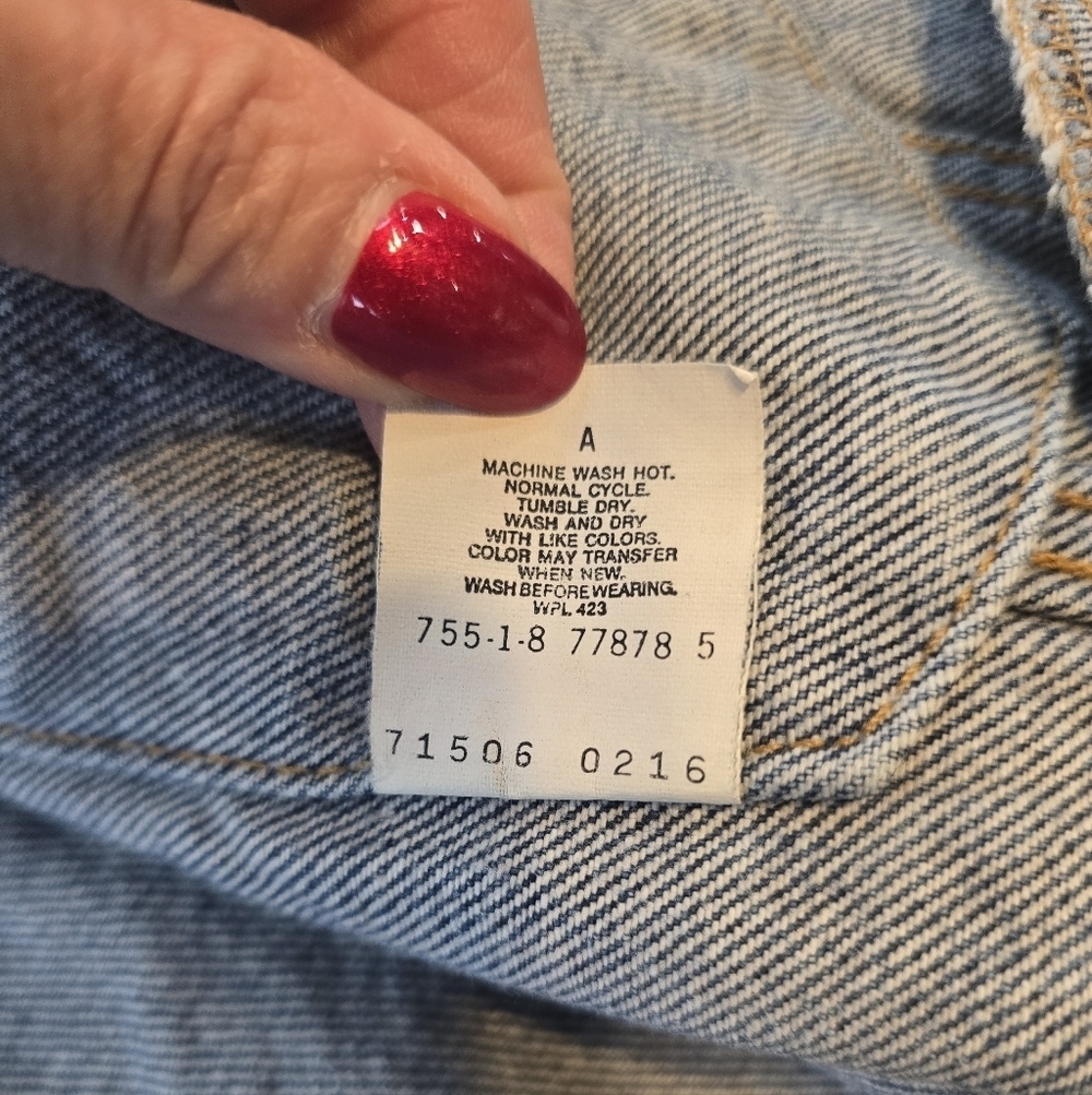 Levi's Made In USA Vintage Button Front Trucker Blue Jean Jacket 40L - Picture 7 of 7